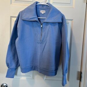 Men's Blue Quarter-Zip Sweater
